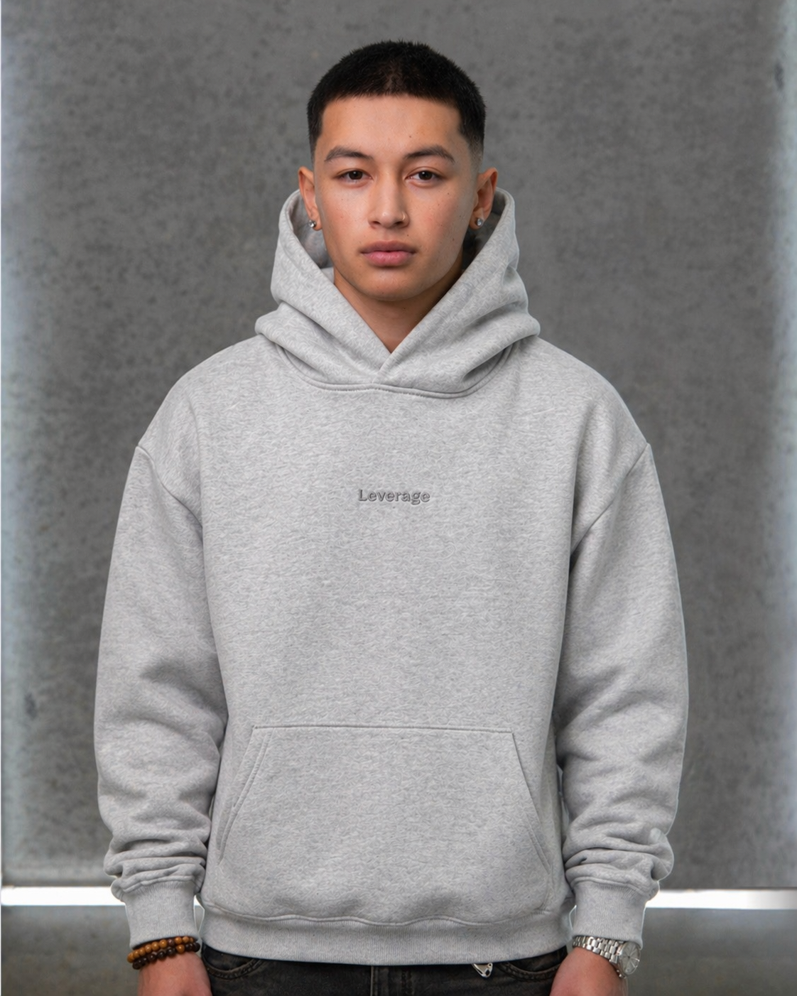 Grey Leverage Hoodie